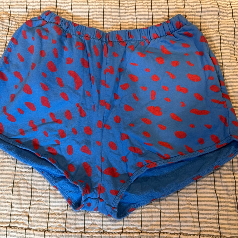 Clare V Blue and Red Athletic Shorts